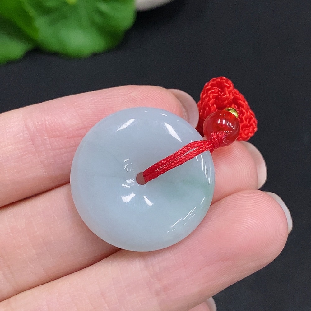 F34003235 Jadeite Safety Buckle Total Weight Approx. 7.7g (Including Rope Weight) With Non-Jade Beads