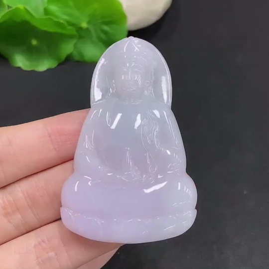 F34077419 Jadeite Guanyin Pendant Total weight about 24.8g