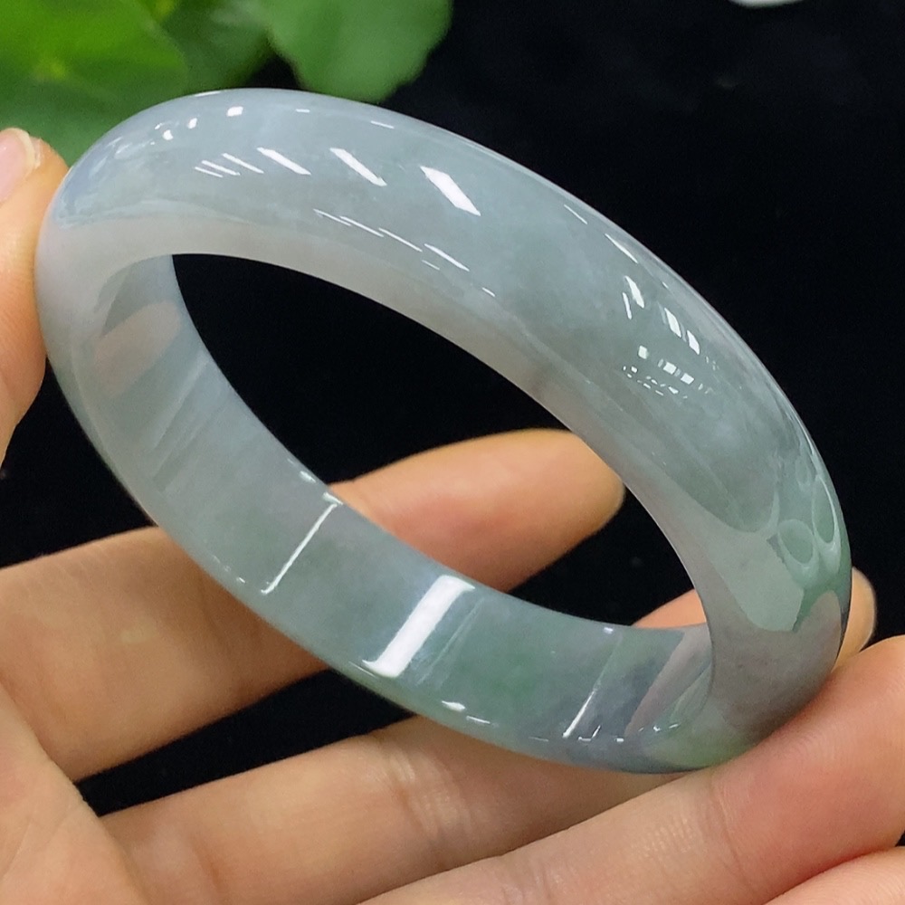 F34023851 Jadeite Round Bangle Size 56.8 Total Weight Approx. 58.31g