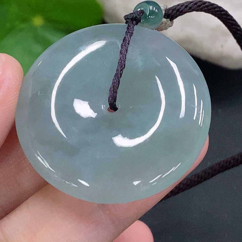 F31596225 Jadeite Safety Pendant Total Weight with Rope Approx. 18.3g