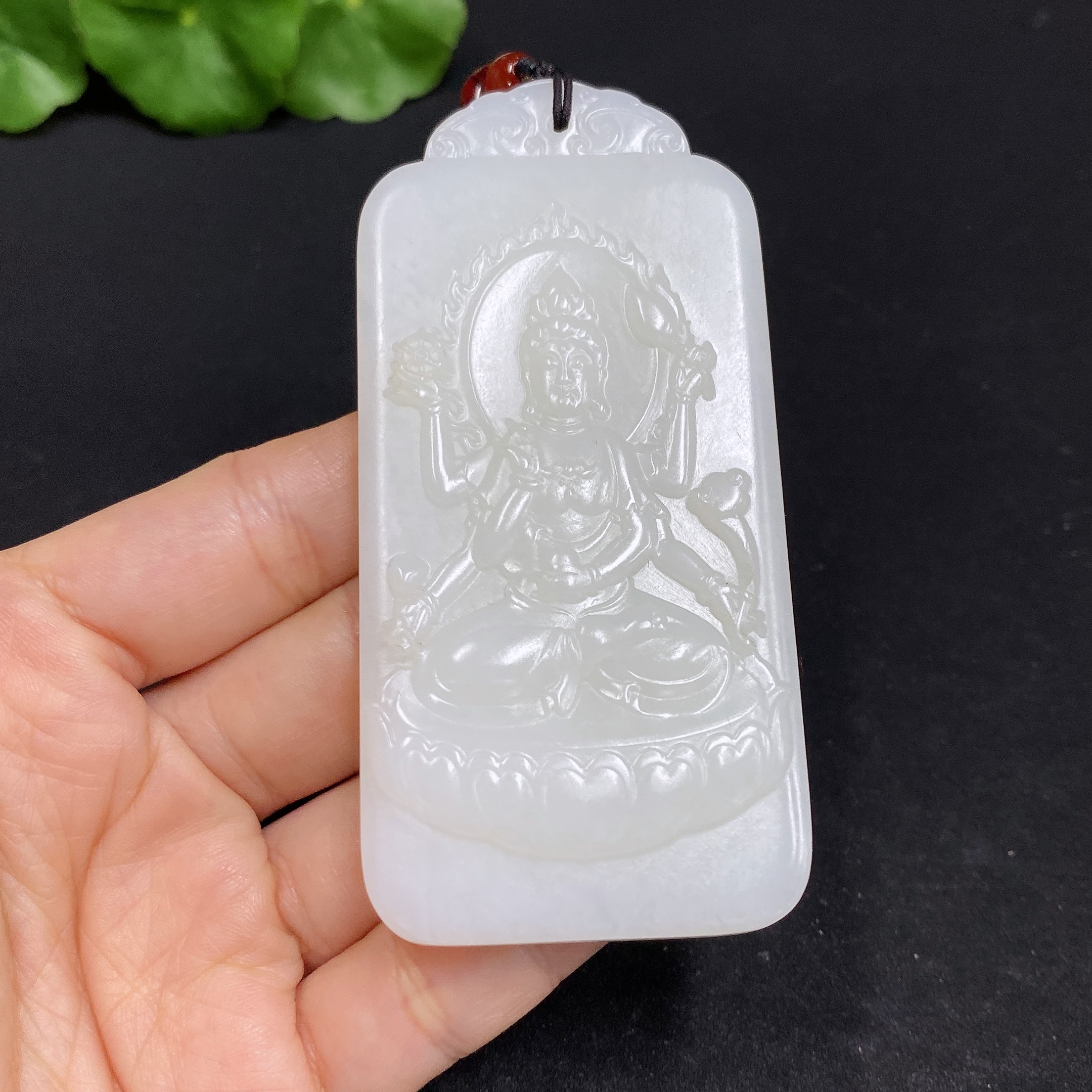 H32726816 Hetian Jade Pendant Six-armed Guanyin