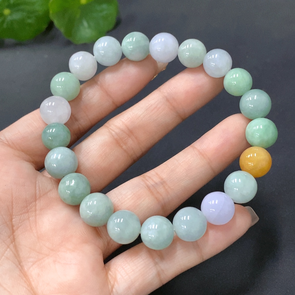 F19155670 Jadeite Bracelet Approx. 9.8mm (Color origin undetermined) Total weight 32.490g