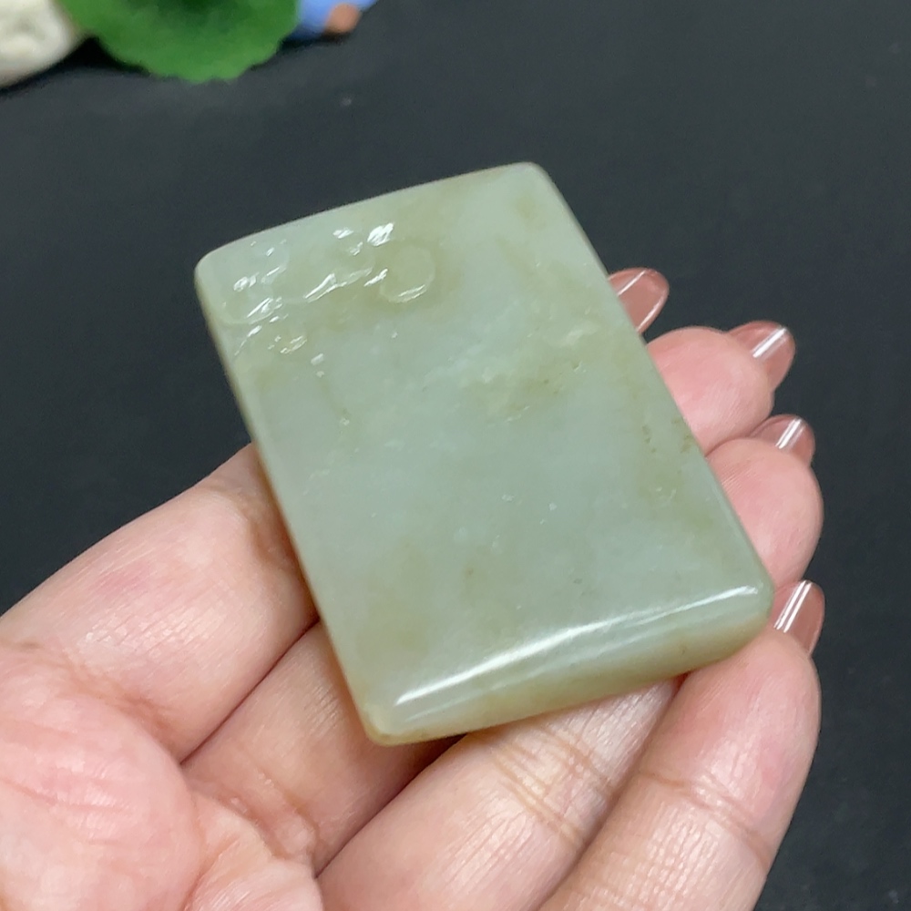 H34011131 Hetian Jade Pendant, Plain Pendant, Total Weight Approx. 55.1g, Undetermined Skin Color Origin