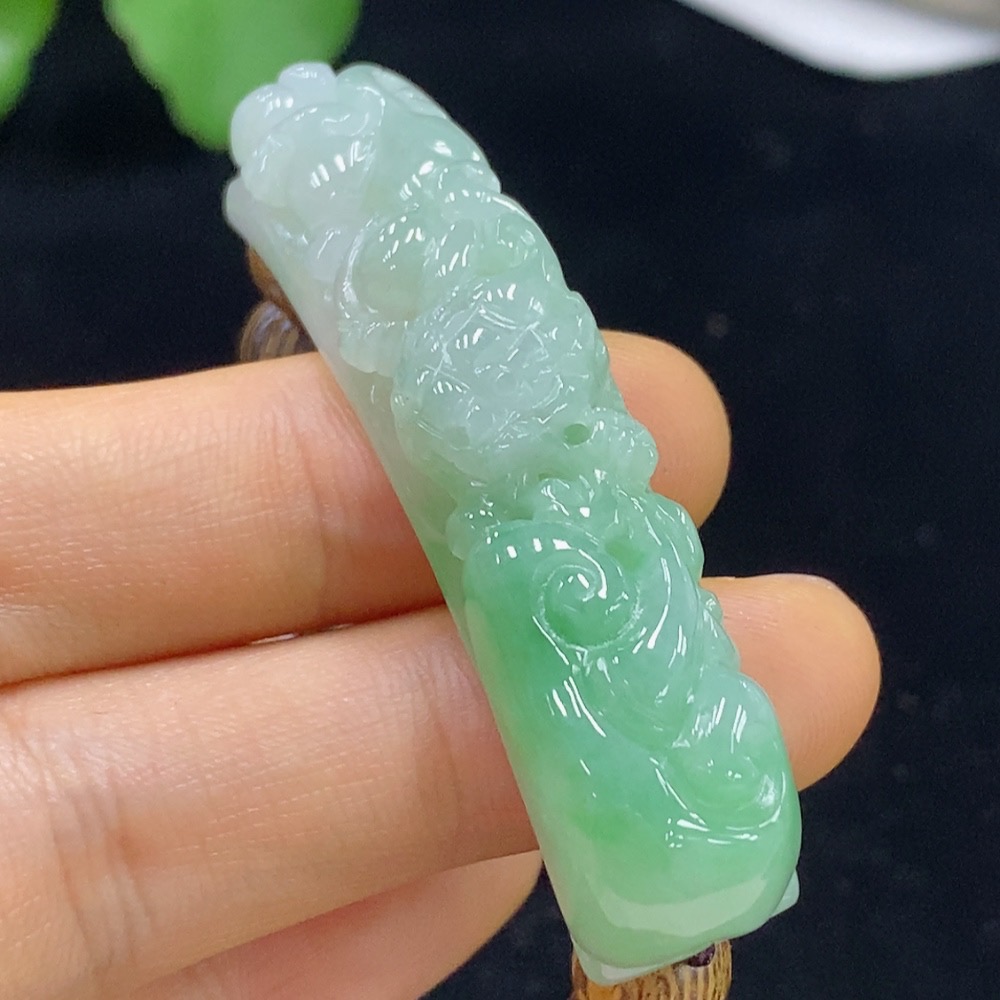 F35134620 Jadeite Hand Plaque Total Weight Approx. 21.65g