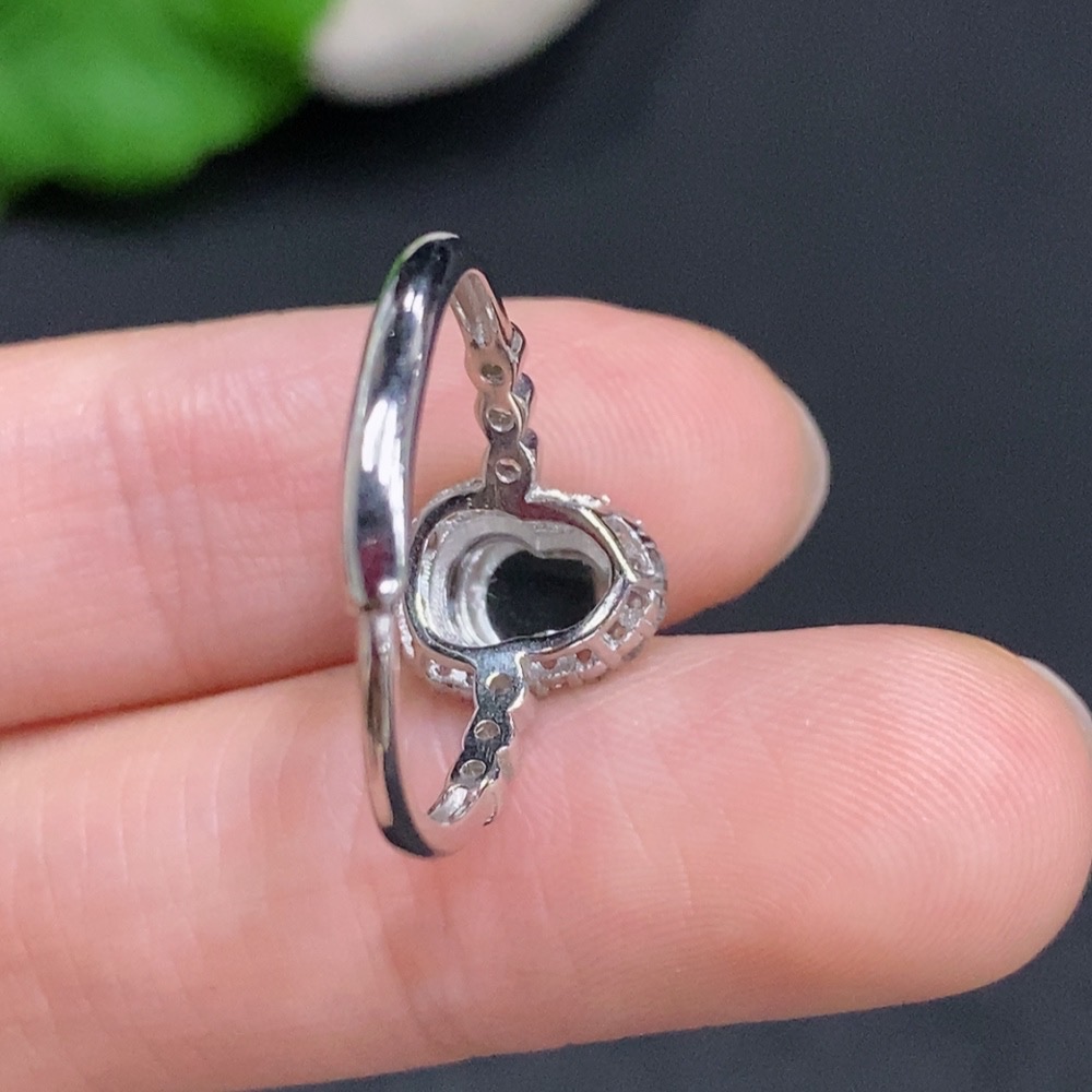 F31687543 Jadeite Gourd Inlay Ring, Non-Gold Inlay, Adjustable Size, Total Weight Approx. 1.8g