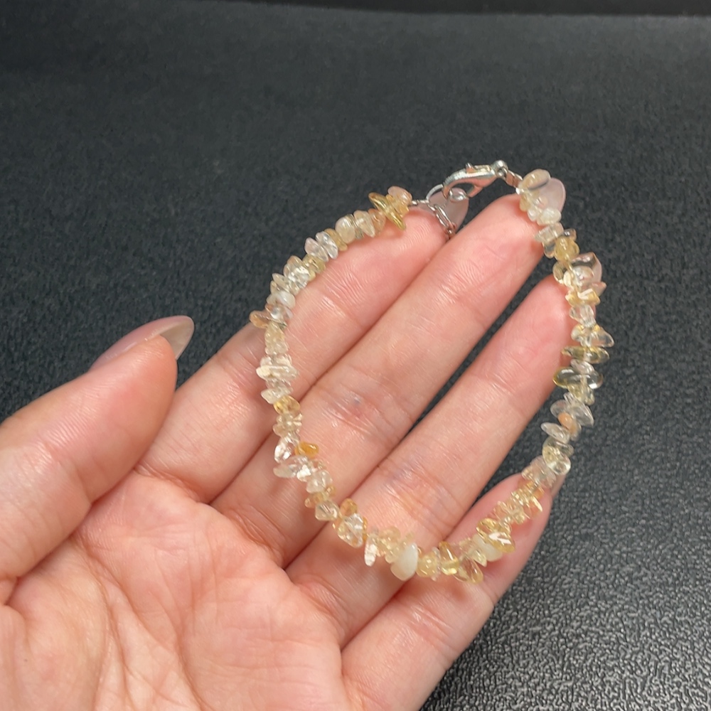 C34008584 Crystal Bracelet Non-Gold Total Weight Approx.6g Size About4.5mm