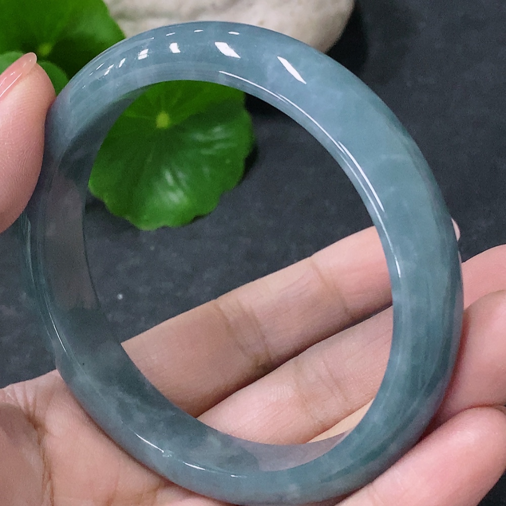 F34043698 Jadeite Round Bangle Size 56.8mm Total Weight Approx. 45.84g