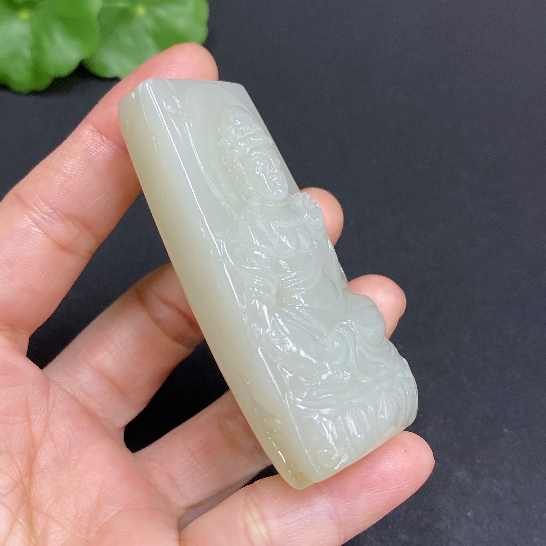 H32796264 Hetian Jade Pendant Guanyin Total Weight Approx. 67.6g