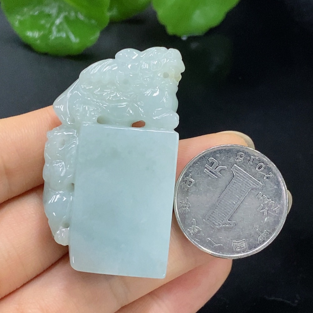 F29363422 JadeitePixiu Seal, Total Weight Approximately 41.65g