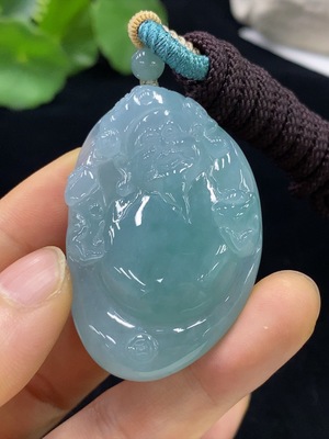 F31599831 Jadeite God of Wealth Pendant