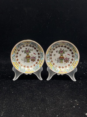 W41943381 陶瓷 2件 全品 近代彩绘盘