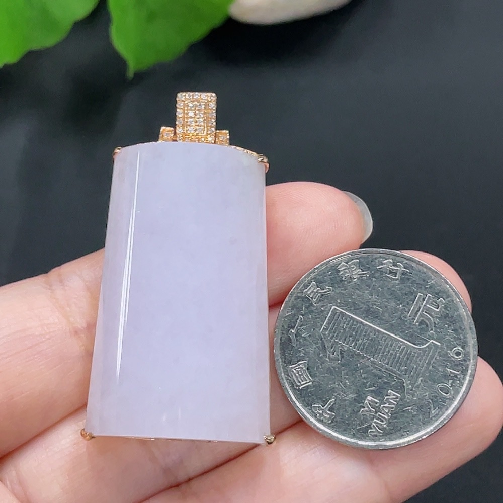 F22515465 Jadeite Plain Pendant with 18K Gold Setting Total Weight Approx. 17.5g