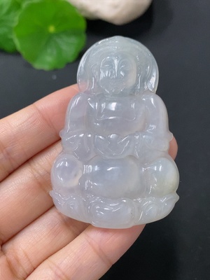 F35088717 翡翠挂件观音 货品总约重21.05g