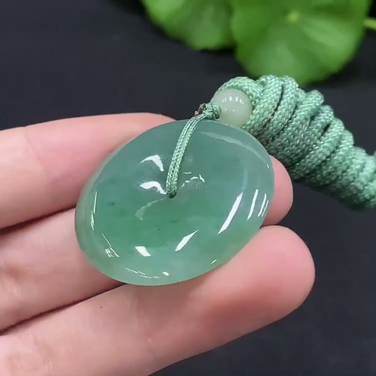 F33927461 Jadeite Safety Pendant Total Weight Approx. 12.3g (Including Rope Weight)