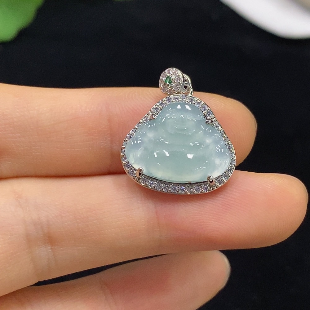 F33929055 Jadeite Inlaid Pendant Non-Gold