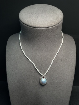 C34992500 Combined Seawater Pearl Pendant with Pearl Necklace Non-Gold Total Product Weight Approximately 7.16g Size 2-13.7mm