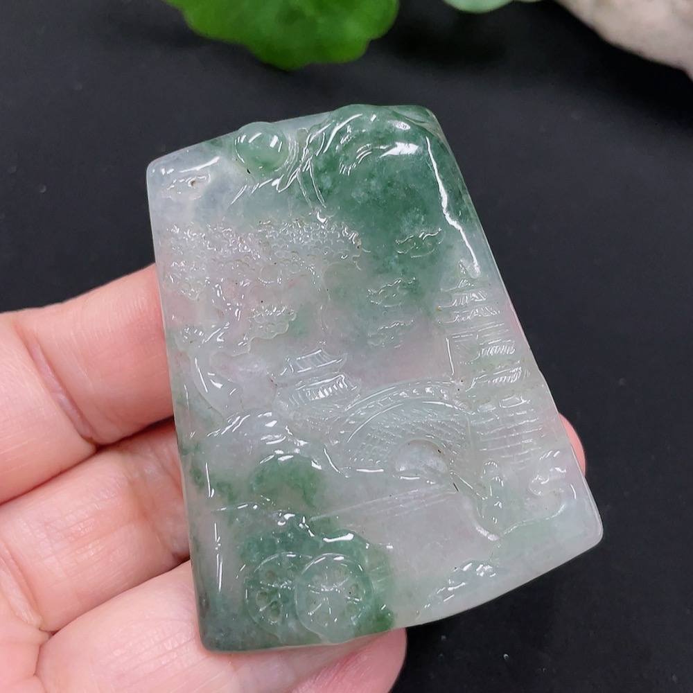 F28288253 JadeiteLandscape Pendant, Total Weight Approximately 23.4g