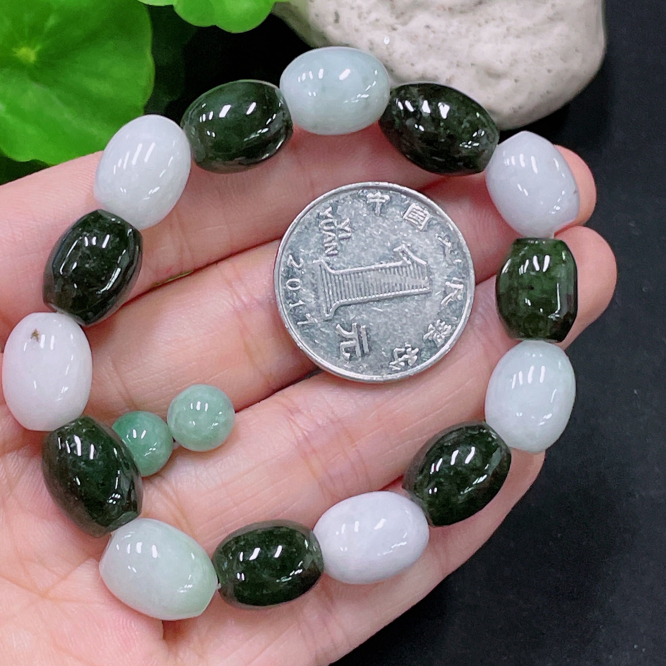 F33943530 Jadeite Bracelet + Beads Approx. 10.4mm