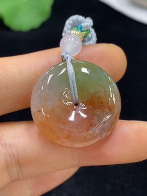 F35135829 Jadeite Peace Knot Pendant Total Weight Approx. 10.65g (including rope weight) with non-A grade bead