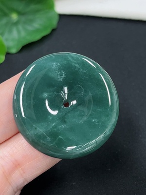 F46546277 翡翠平安扣挂件 货品总重约14.7g