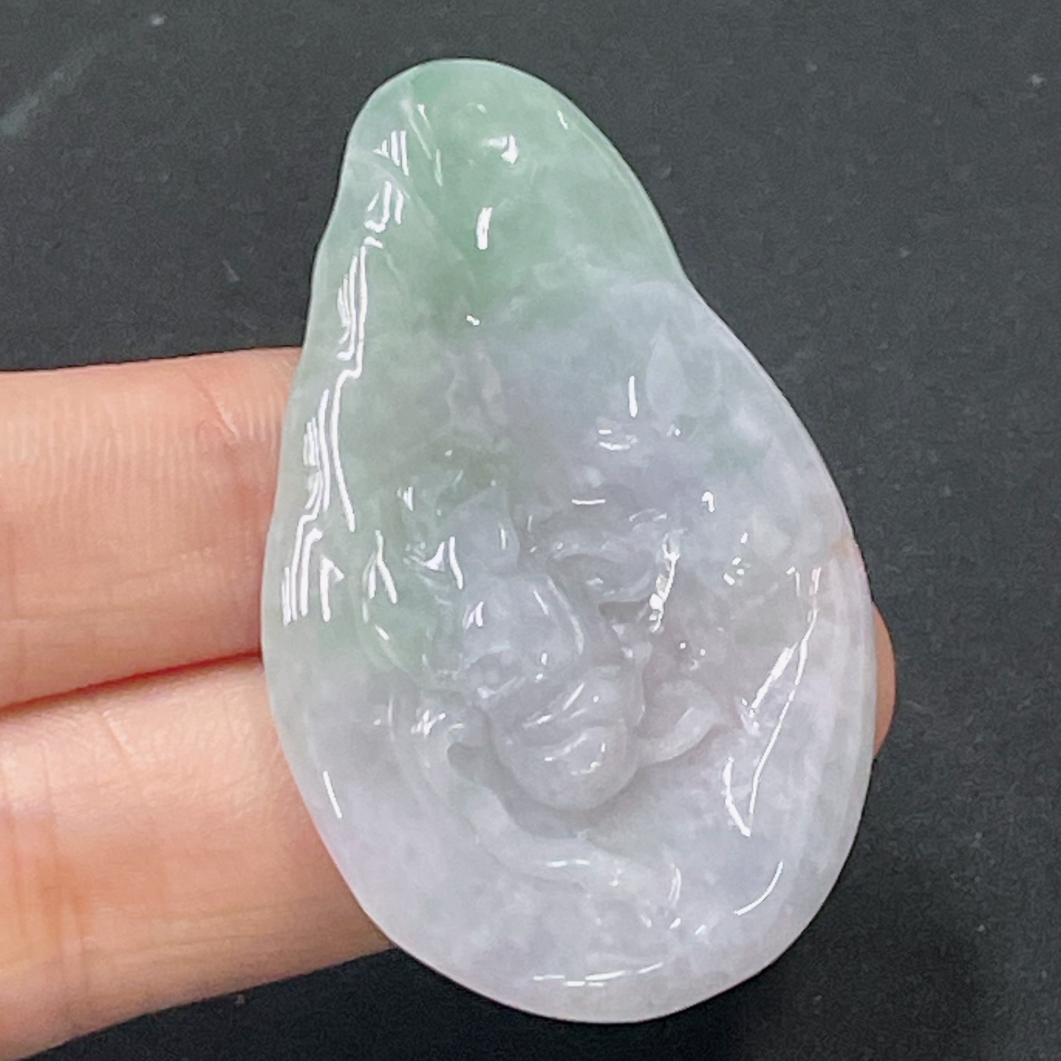 F32697292 JadeiteLotus Pendant, Total Weight Approx. 11.66g