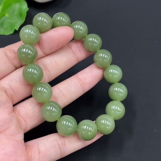 H26977016 Hetian Jade Bracelet, Approx. 11.7mm, Total Weight Approx. 42.8g