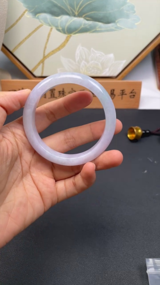 F33830544 Jadeite Round Bangle Total Weight Approx. 57.5g Size 58