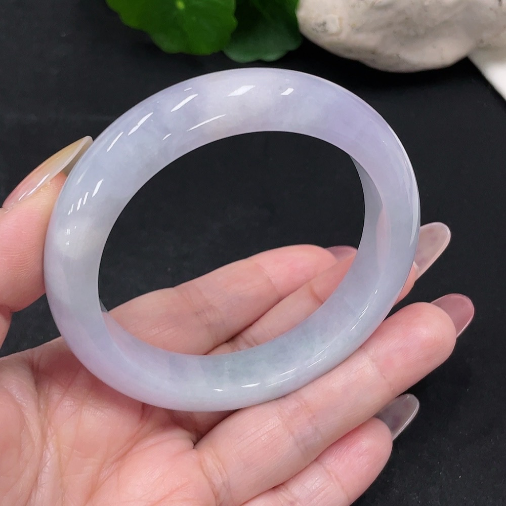 F34032850 Jadeite Round Bangle Size 56.4 Total Weight Approx. 61.9g