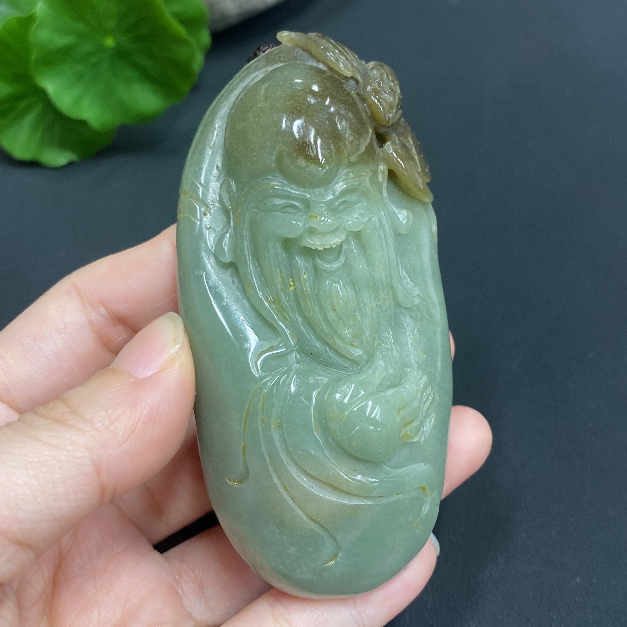 H16768034 Hetian Jade Hand-Held Ornament - The God of Longevity