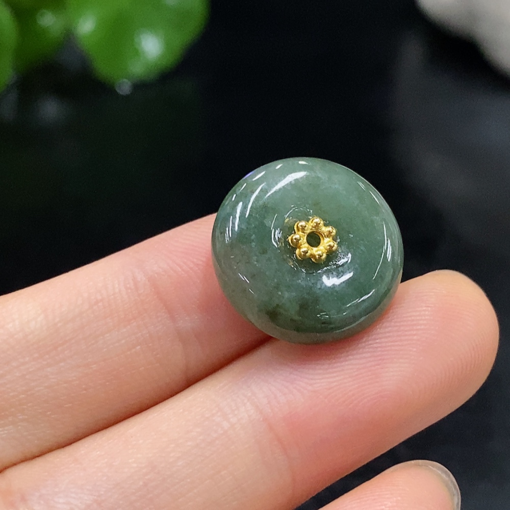 F29381632 Jadeite Pendant Peace Buckle Non-Gold Total Weight Approx. 3.52g