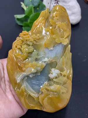 F42956131 翡翠山水摆件 货品总重约431克