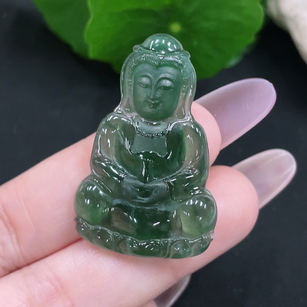 F35127839 Jadeite Guanyin Pendant Total Weight Approximately 5.3g