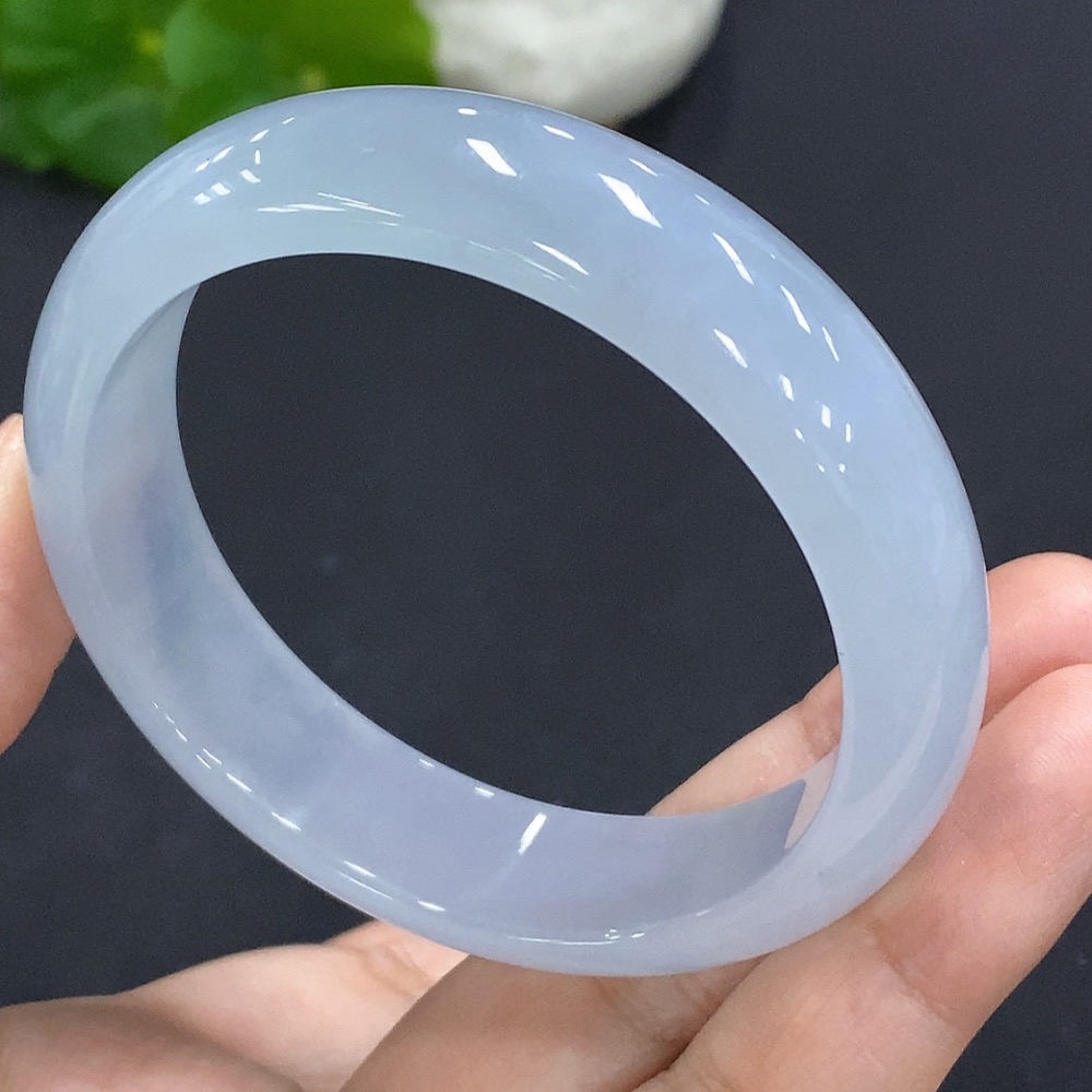 F28231836 Jadeite Round Bangle Size 54.6 Total Weight Approx. 54.3g