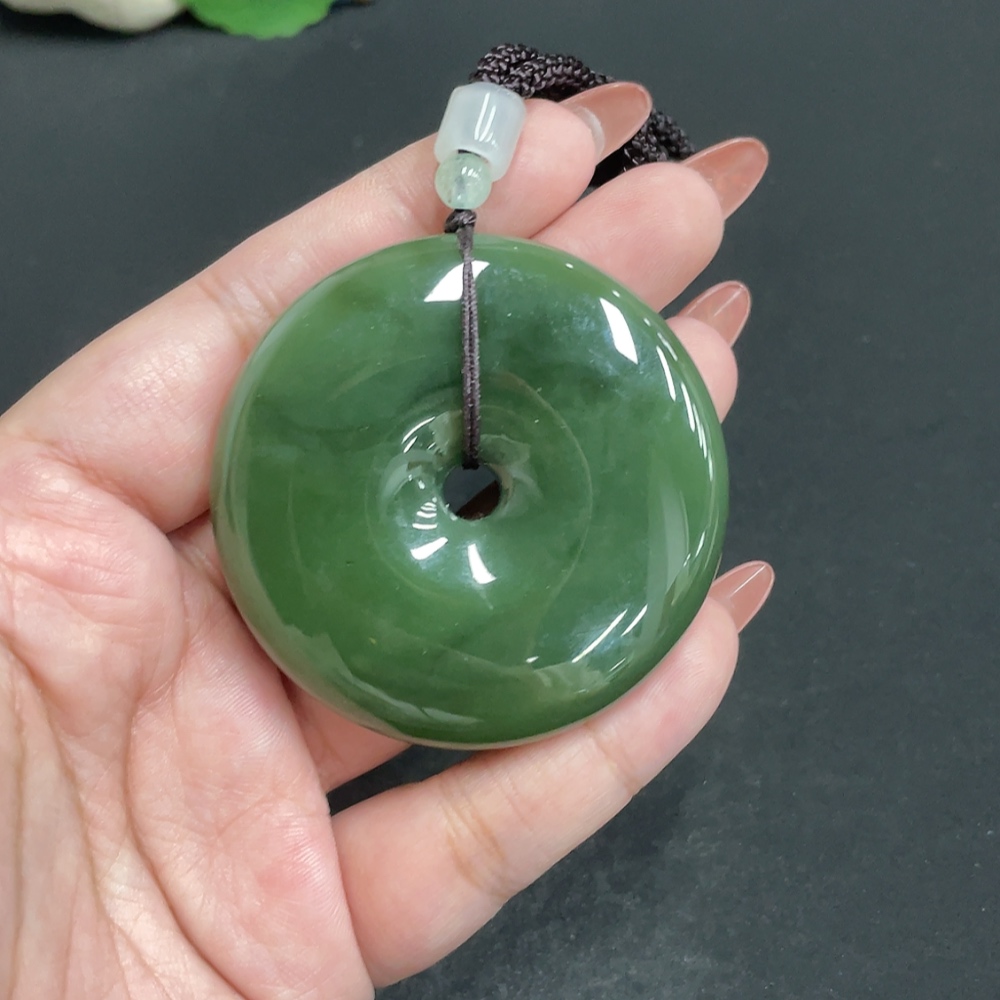 H34005799 Hetian Jade Pendant - Peace Buckle