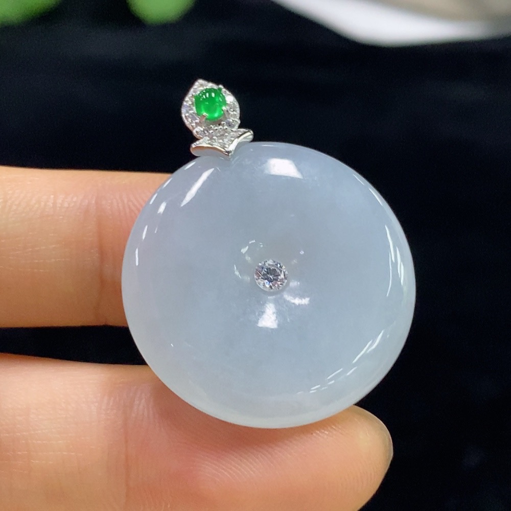 F33910897 Jadeite Peace Pendant, Total Weight Approximately 8.7g, Non-Gold