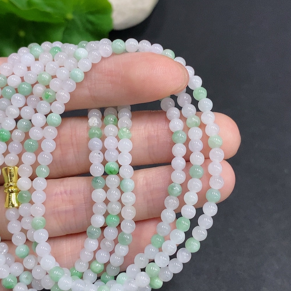 F34061629 Jadeite Beads Sell as a Lot No Gold Setting