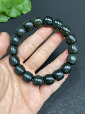H34969588 Hetian Jade Bracelet Approx.11.8mm Total Weight Approx.54.4g