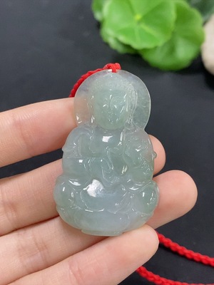 F46601258 翡翠观音挂件 货品总重约15.17g