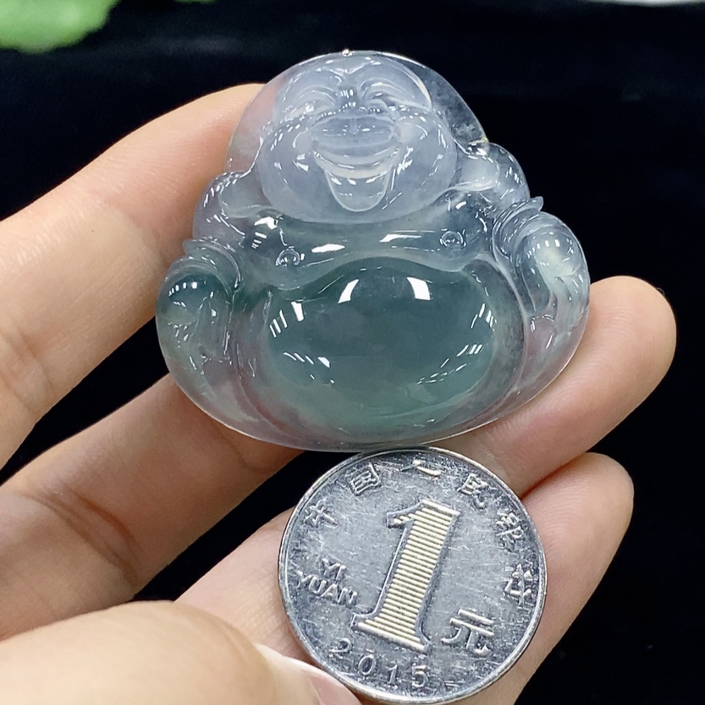 F32731998 Jadeite Buddha Pendant Total Weight Approx. 17.1g