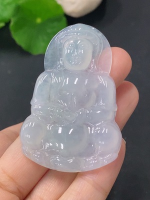 F30482213 Jadeite Guanyin Pendant Total Weight Approx. 14.96g