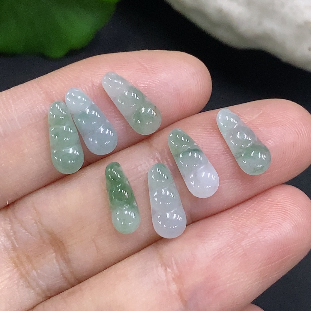 F35126607 Jadeite Fu Dou Inlaid Pieces Sell as a Lot
