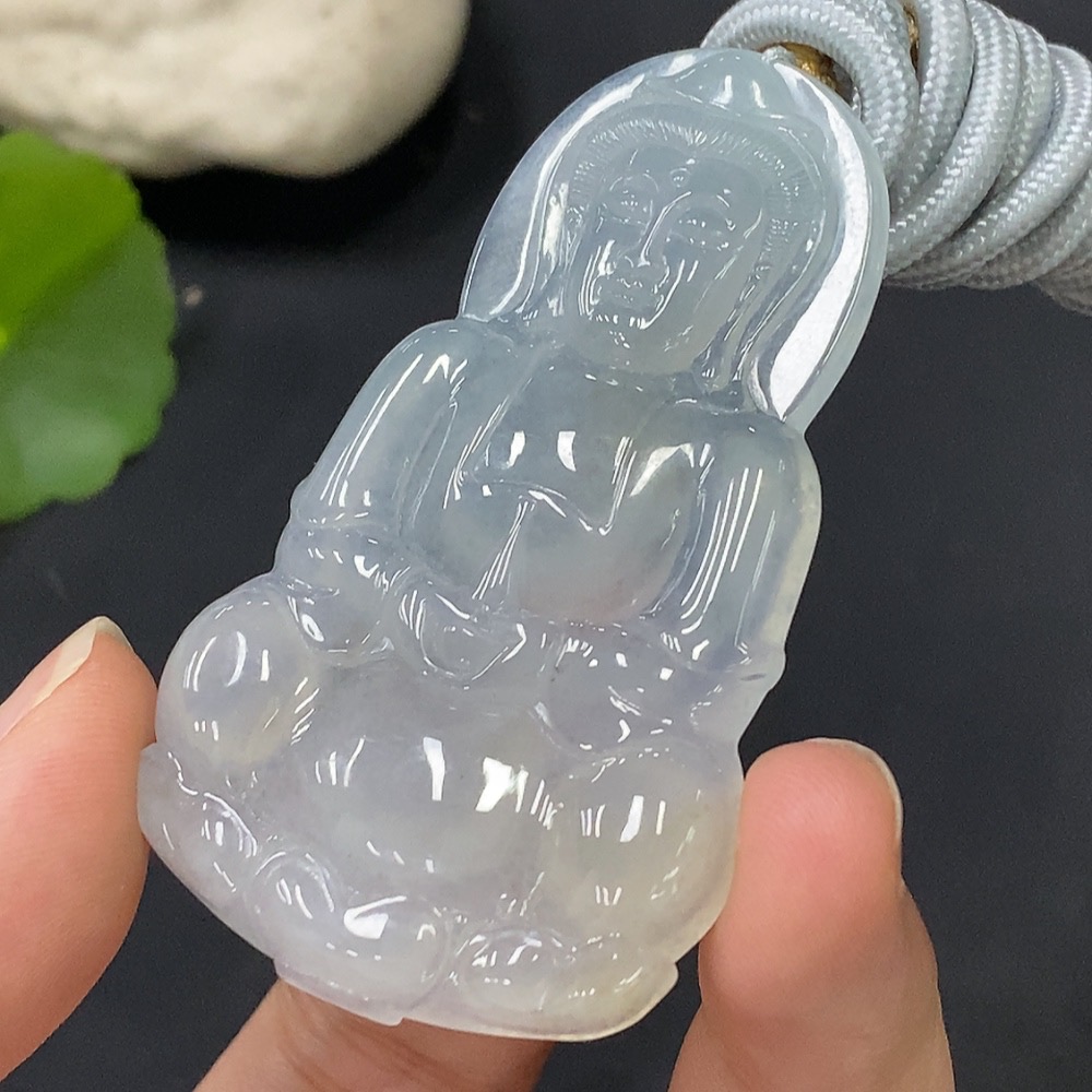 F28291342 Jadeite Guanyin Pendant, Total Weight Approx. 27.9g