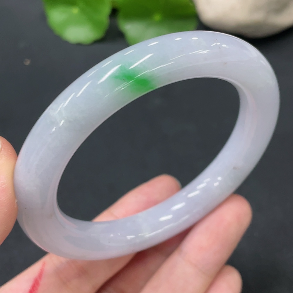 F21398481 Jadeite Round Bangle Size 55.3 Total Weight 59.912g