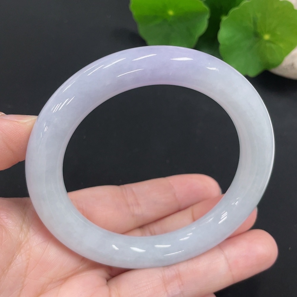 F27139290 Jadeite Round Bangle Size 55.7 Total Weight Approx. 62.8g