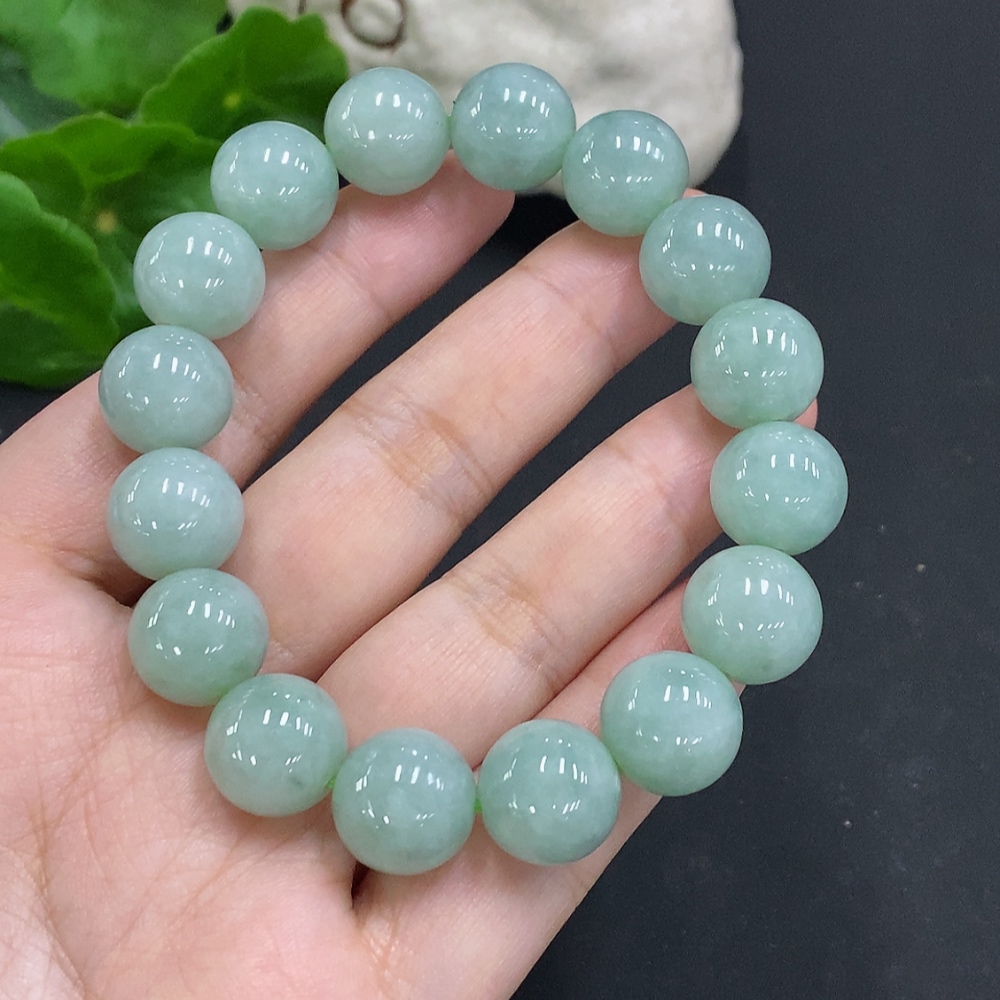 F35104999 Jadeite Bead Necklace Approximately 13mm Total Weight About 64.6g