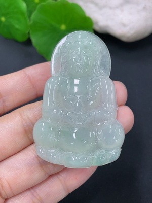 F41934792 翡翠挂件观音 货品总约重16.74g