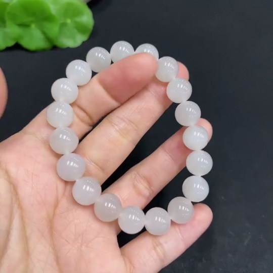 H32703646 Hetian Jade Bracelet, Approx. 9.5mm, Total Weight Approx. 27.3g