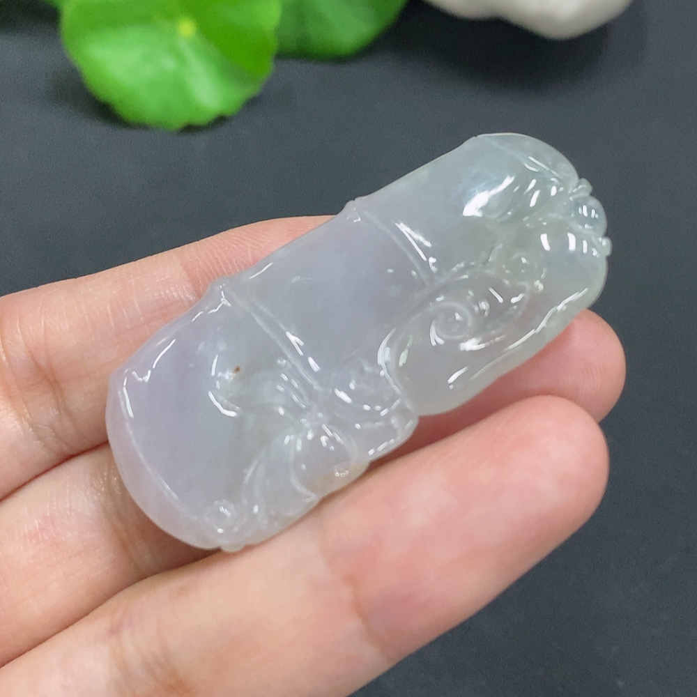 F30570002 Jadeite Bamboo Pendant Total Weight Approx. 15g