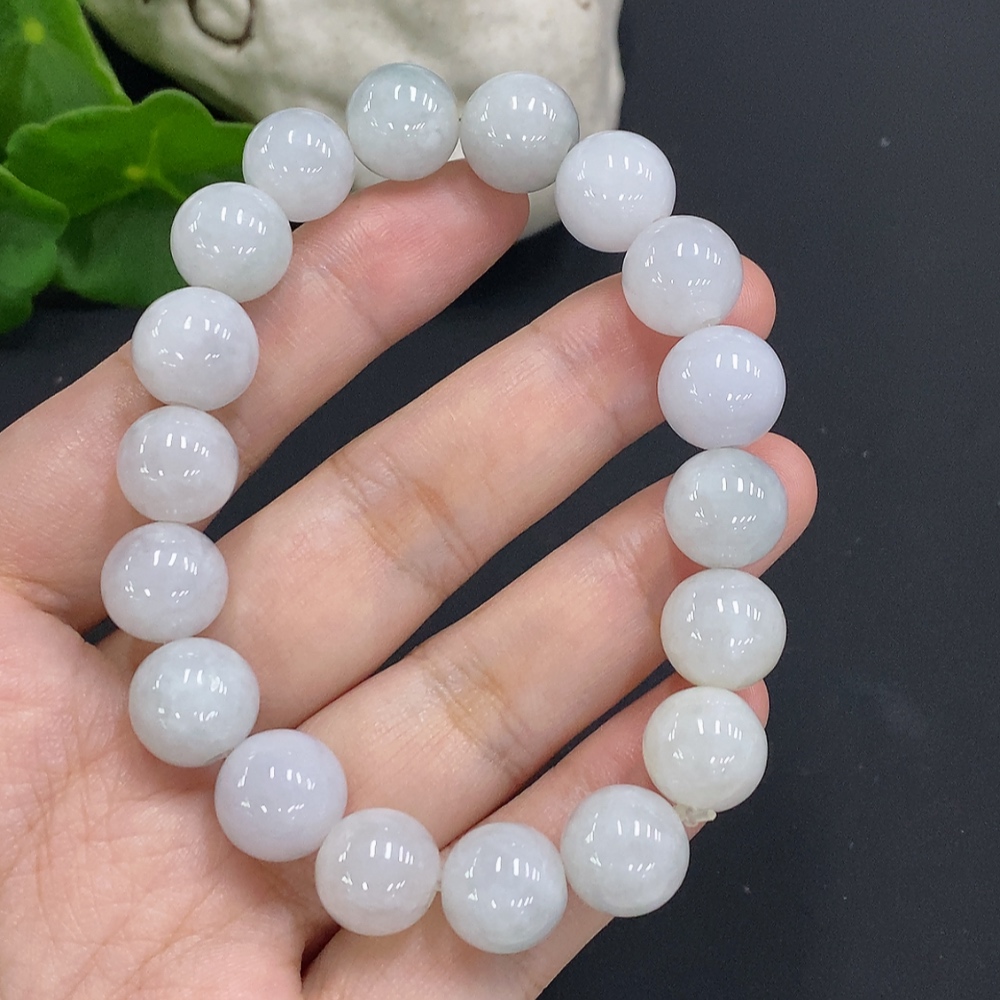 F34070616 Jadeite Bead Necklace Approx. 11.3mm Total Weight Approx. 48.8g