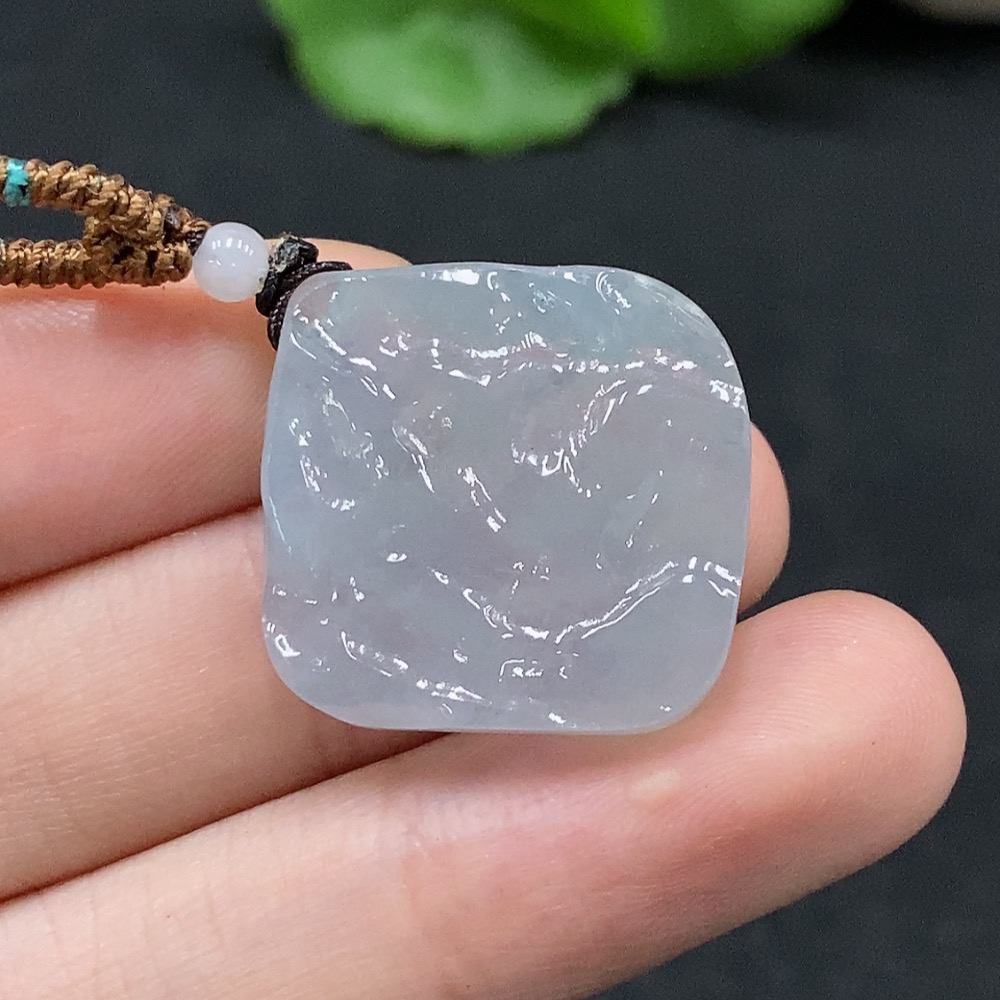 F33947191 Jadeite Pendant Total Weight Approx. 6.7g (Incl. Rope Weight)